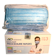 Load image into Gallery viewer, 3-Ply Medical Procedure Face Masks ASTM Level 3 - Case of 1200 Masks
