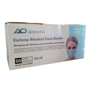 3-Ply Medical Face Masks ASTM Level 2 - Case of 1200 Masks